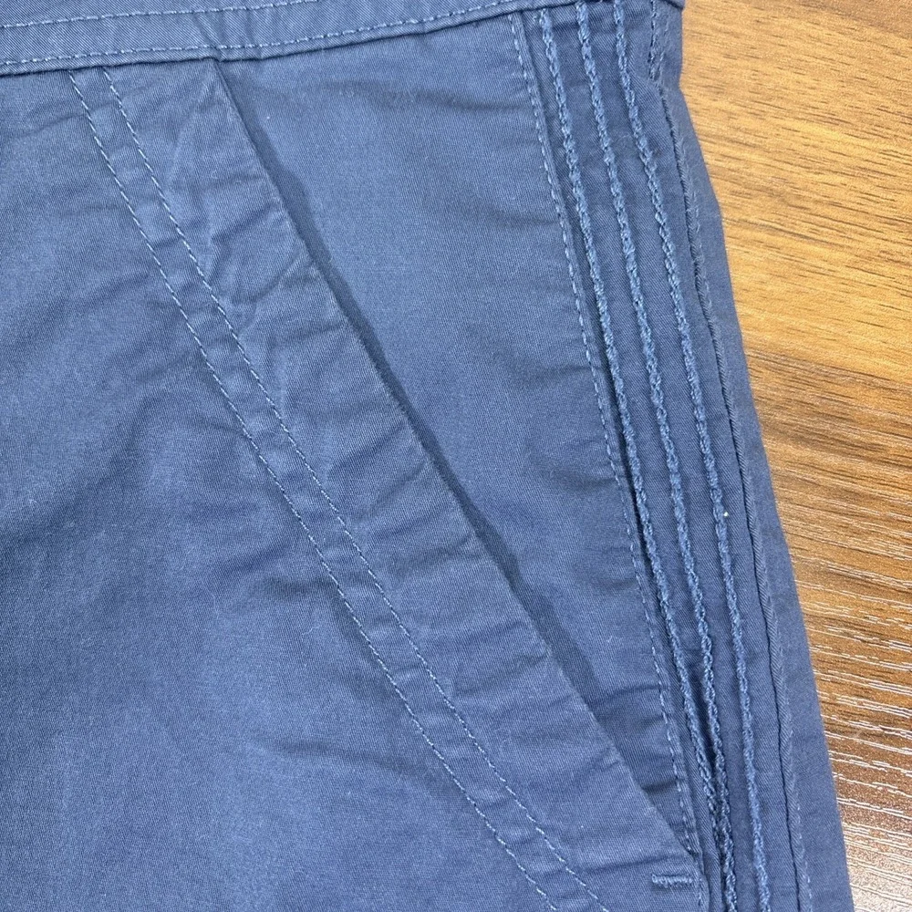 Eddie Bauer‎ Womens Blue Cotton Side Stitch Embroidered 4